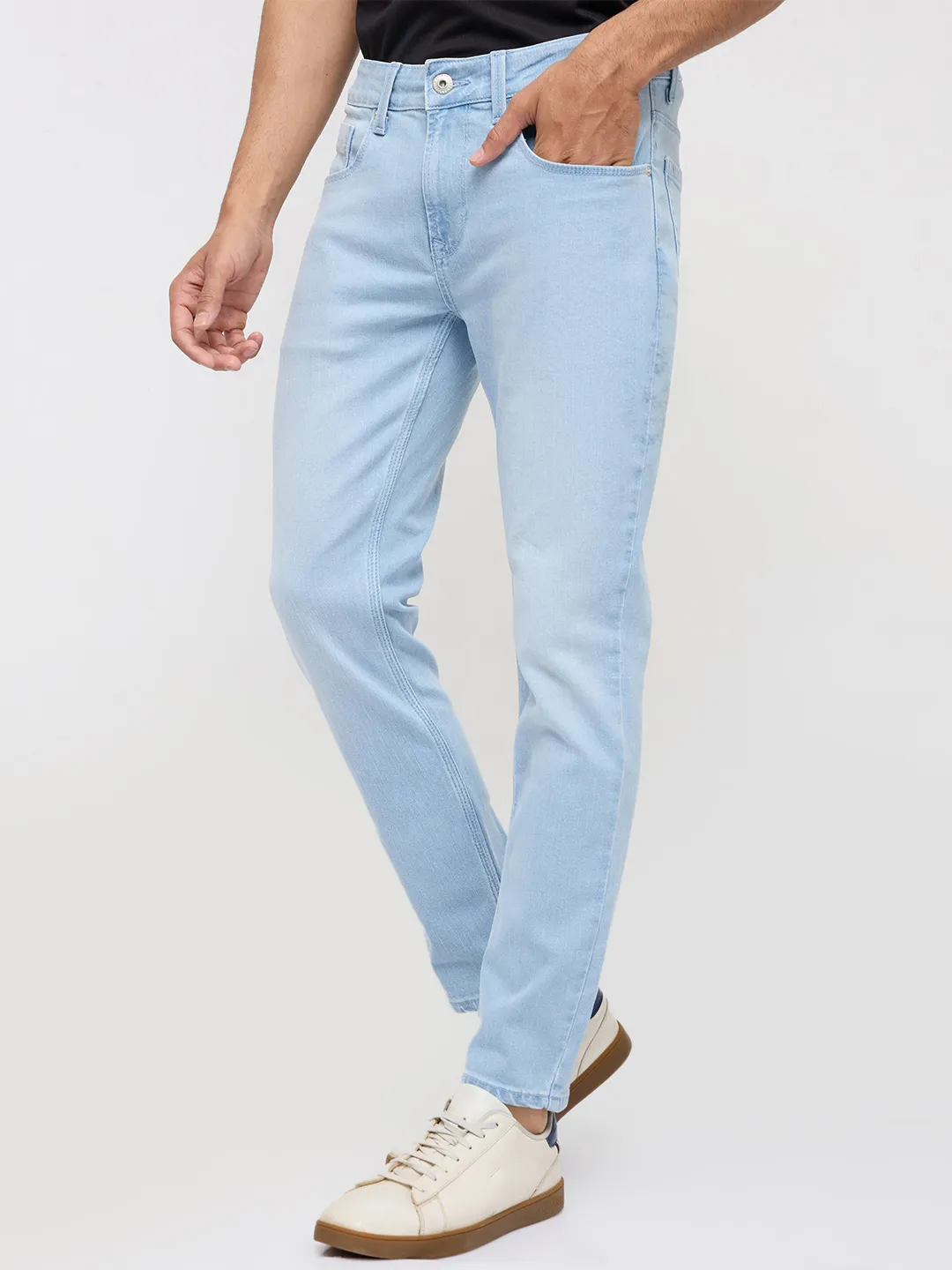 Men Kano Jeans Slim Fit Light Blue Mid Rise - Image 4