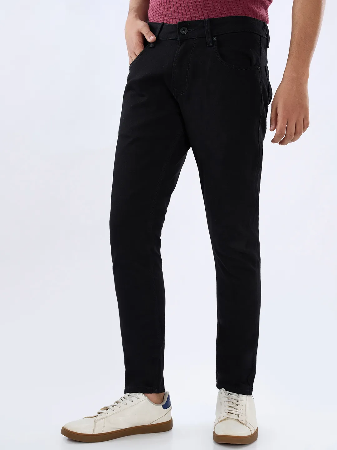 Men Kano Jeans Slim Fit Black Mid Rise - Image 3