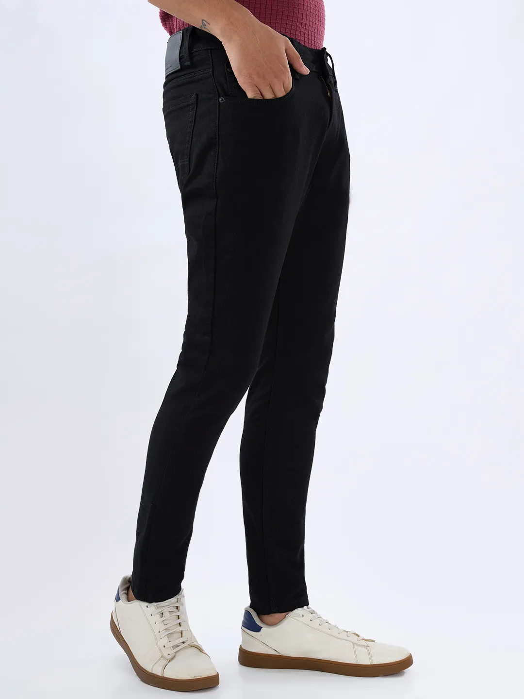 Men Kano Jeans Slim Fit Black Mid Rise - Image 4