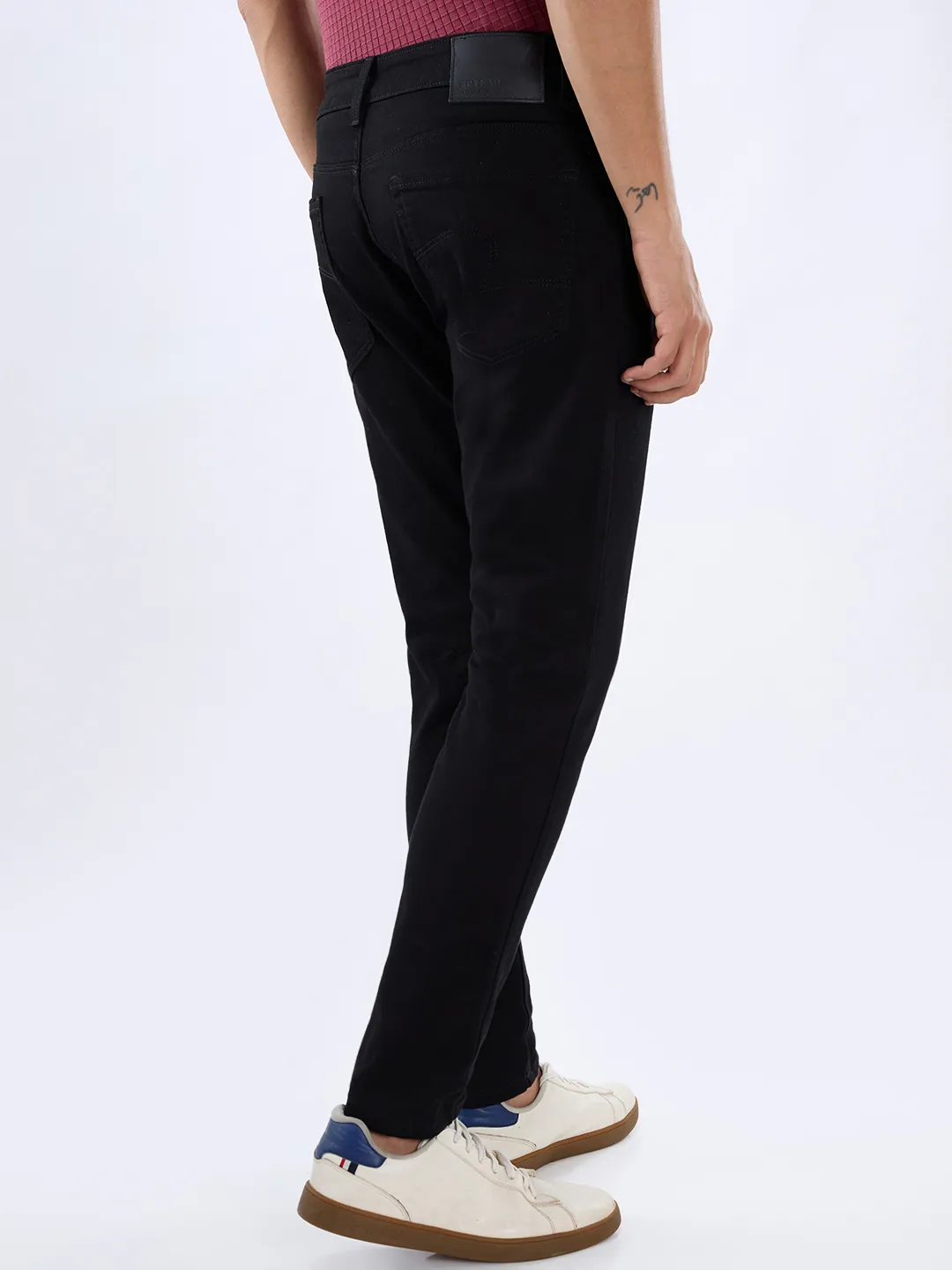 Men Kano Jeans Slim Fit Black Mid Rise - Image 5