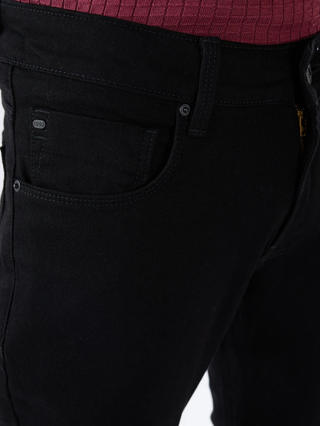Men Kano Jeans Slim Fit Black Mid Rise - Image 6