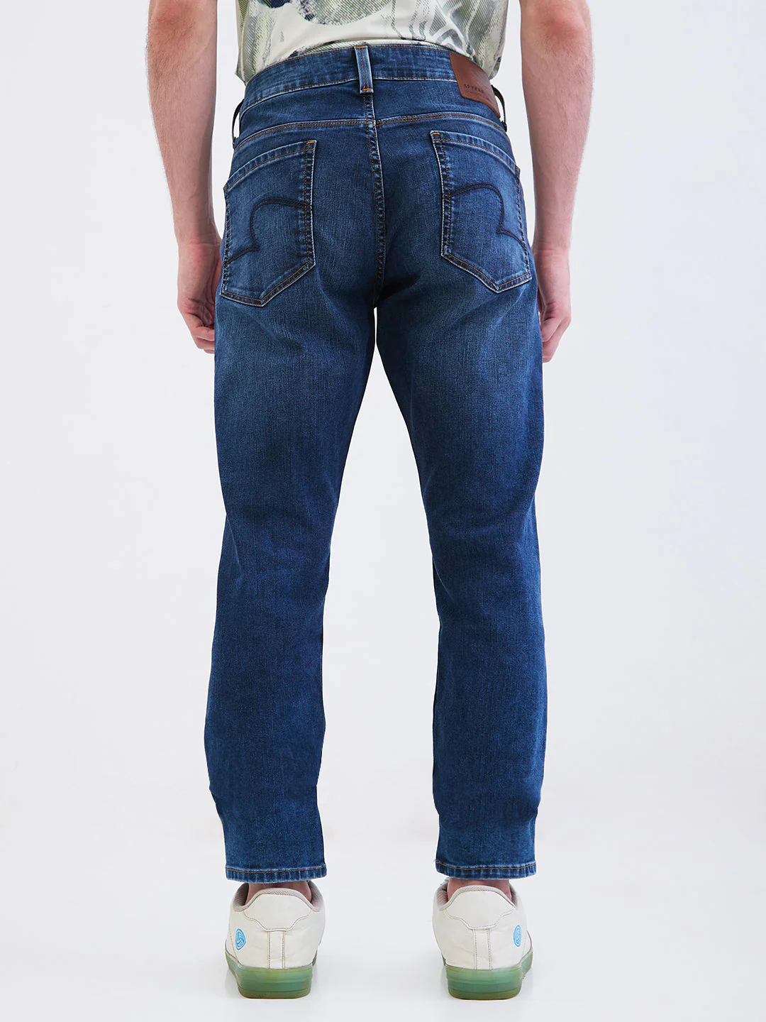 Men Jeans Slim Fit Blue Mid Rise - Image 5