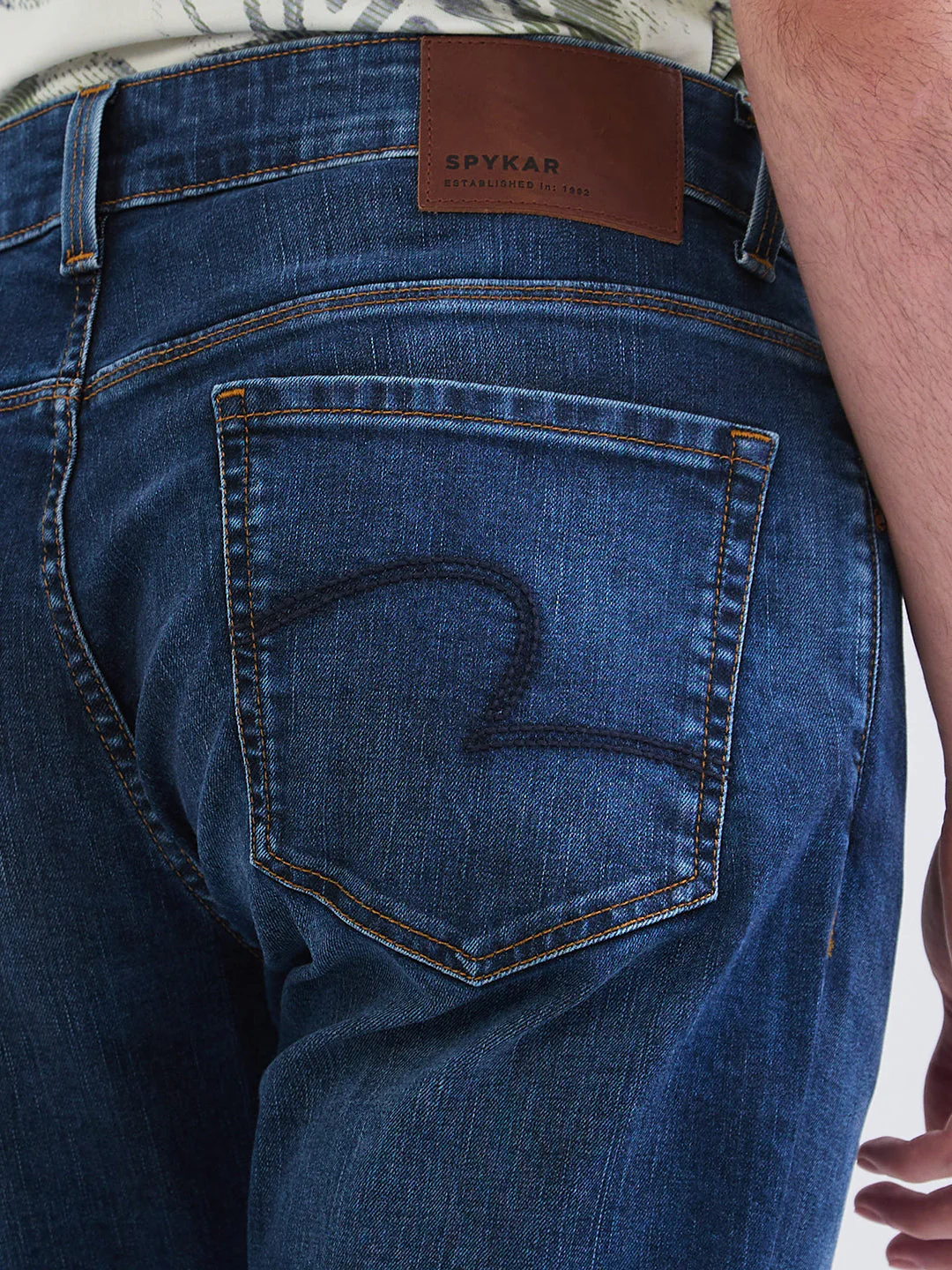 Men Jeans Slim Fit Blue Mid Rise - Image 8