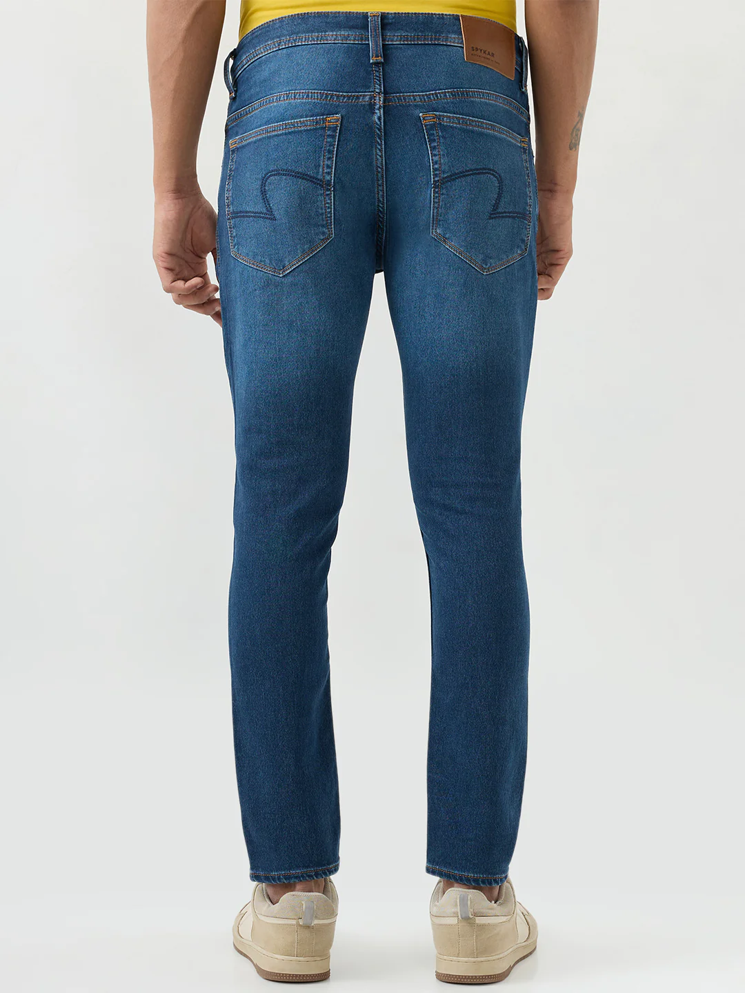 Men Kano Jeans Slim Fit Blue Mid Rise - Image 4