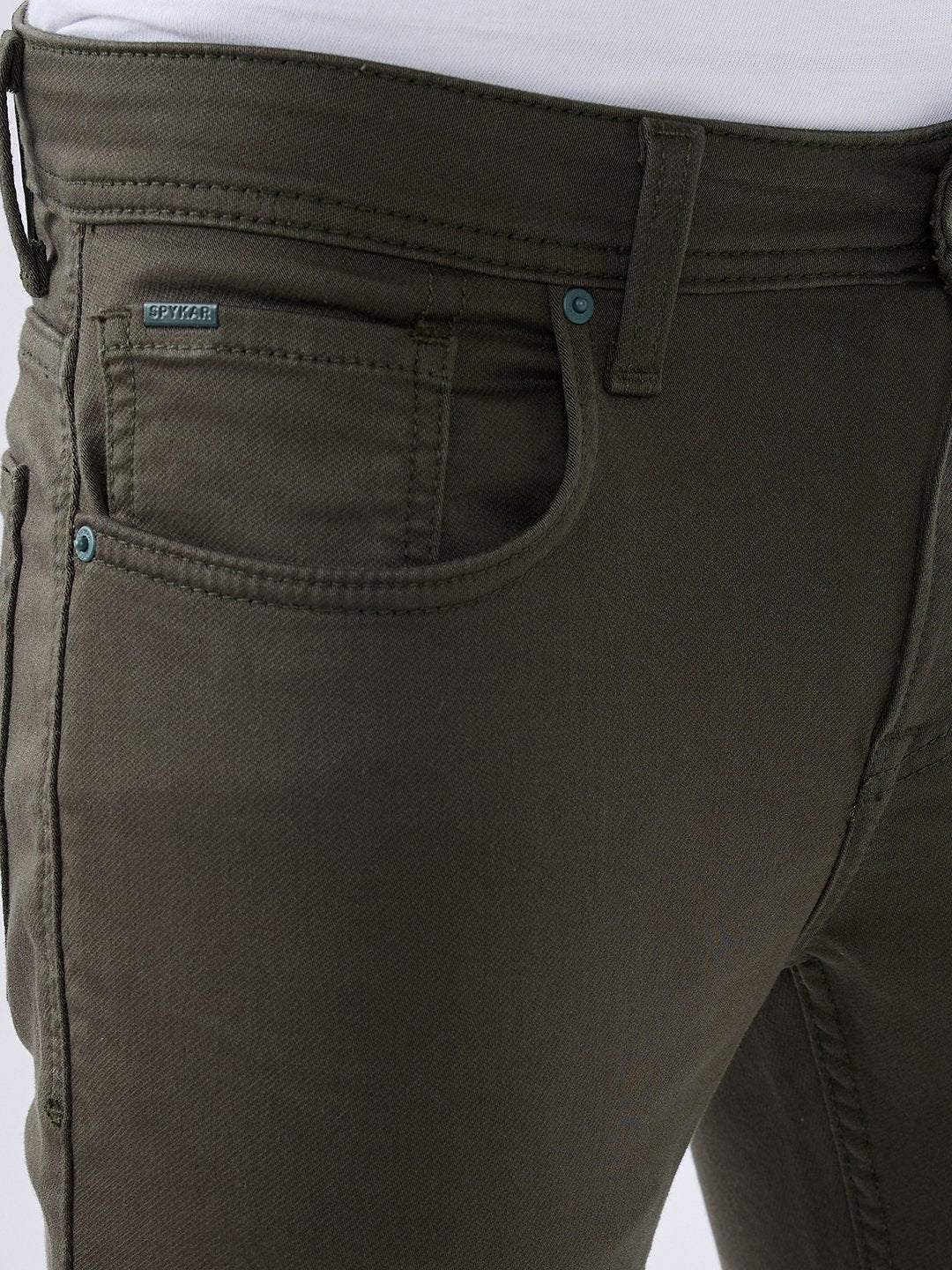 Men Kano Jeans Slim Fit Green Mid Rise - Image 6