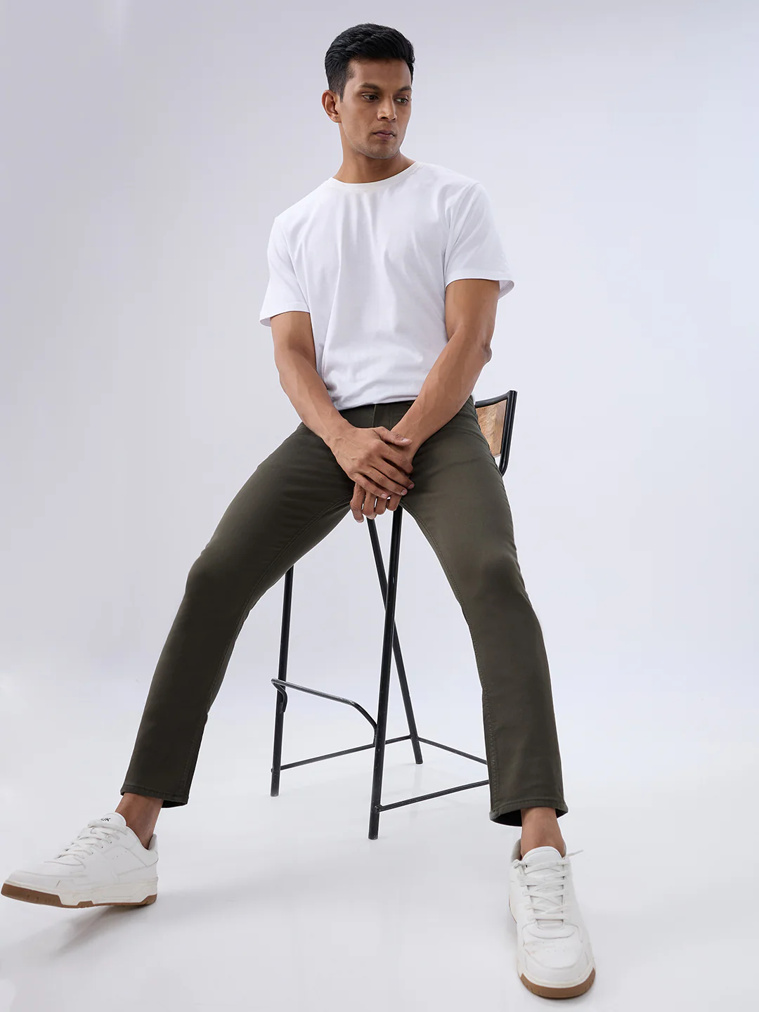 Men Kano Jeans Slim Fit Green Mid Rise - Image 7