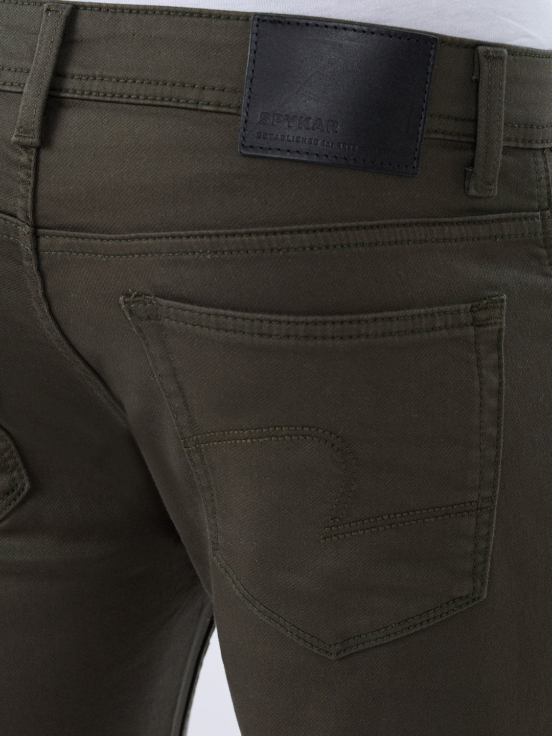 Men Kano Jeans Slim Fit Green Mid Rise - Image 8