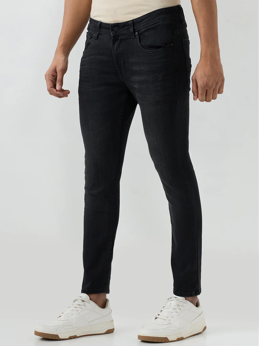 Men Kano Jeans Slim Fit Black Mid Rise - Image 3