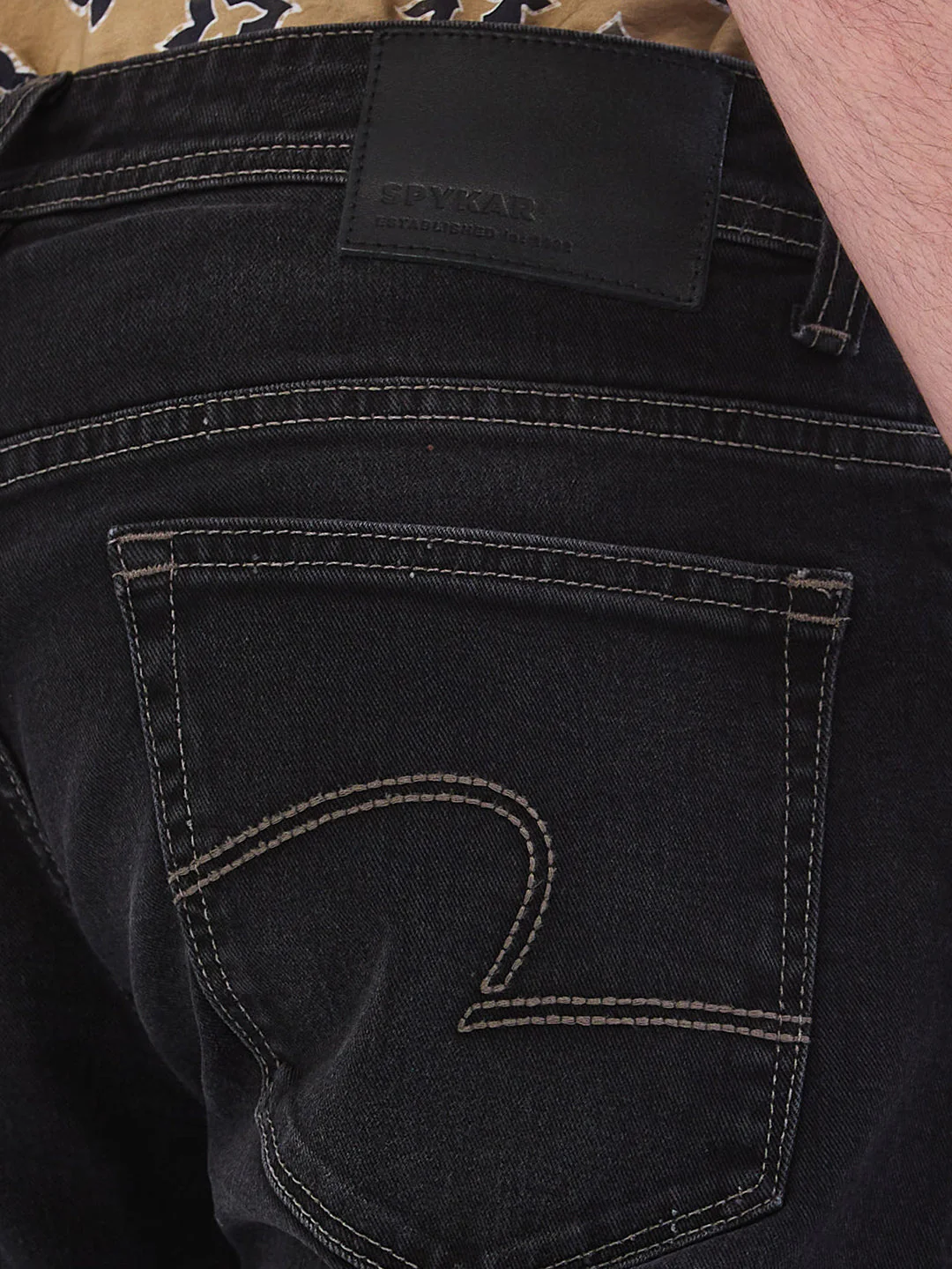 Men Jeans Slim Fit Black Mid Rise - Image 8