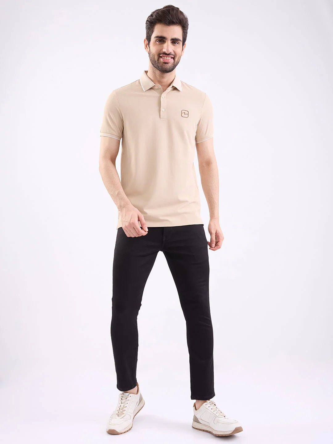 Men Jeans Slim Fit Black Mid Rise - Image 5