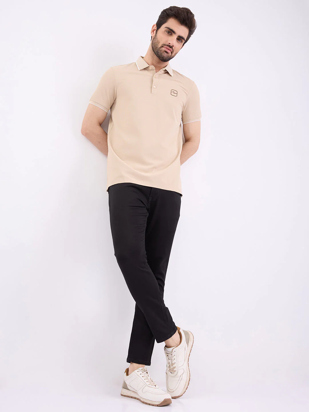 Men Jeans Slim Fit Black Mid Rise - Image 7