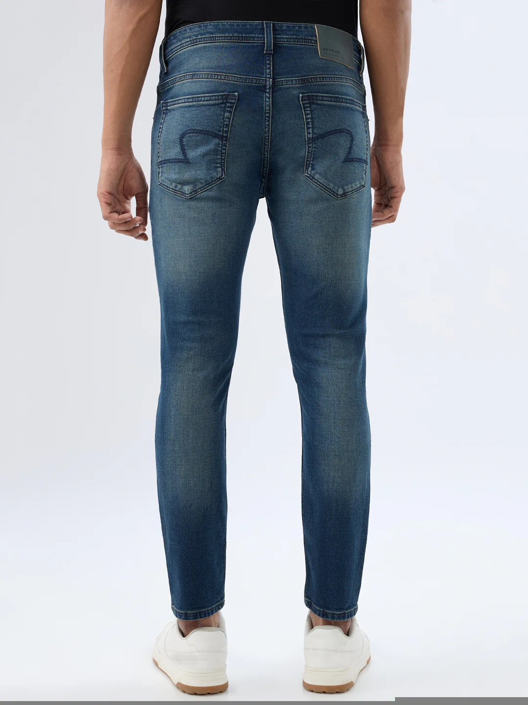Men Kano Jeans Slim Fit Blue Mid Rise - Image 4