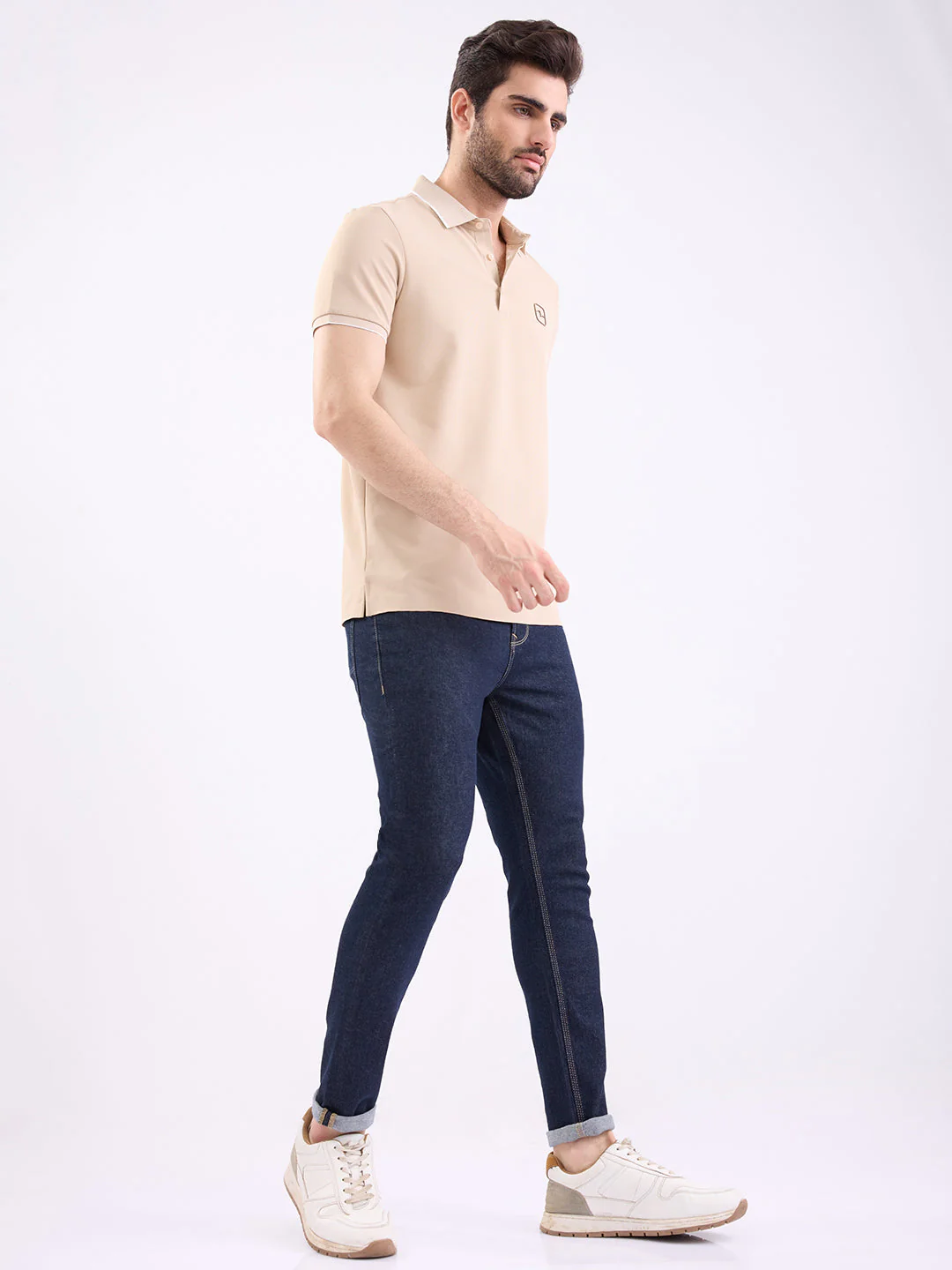 Men Jeans Slim Fit Blue Mid Rise - Image 5