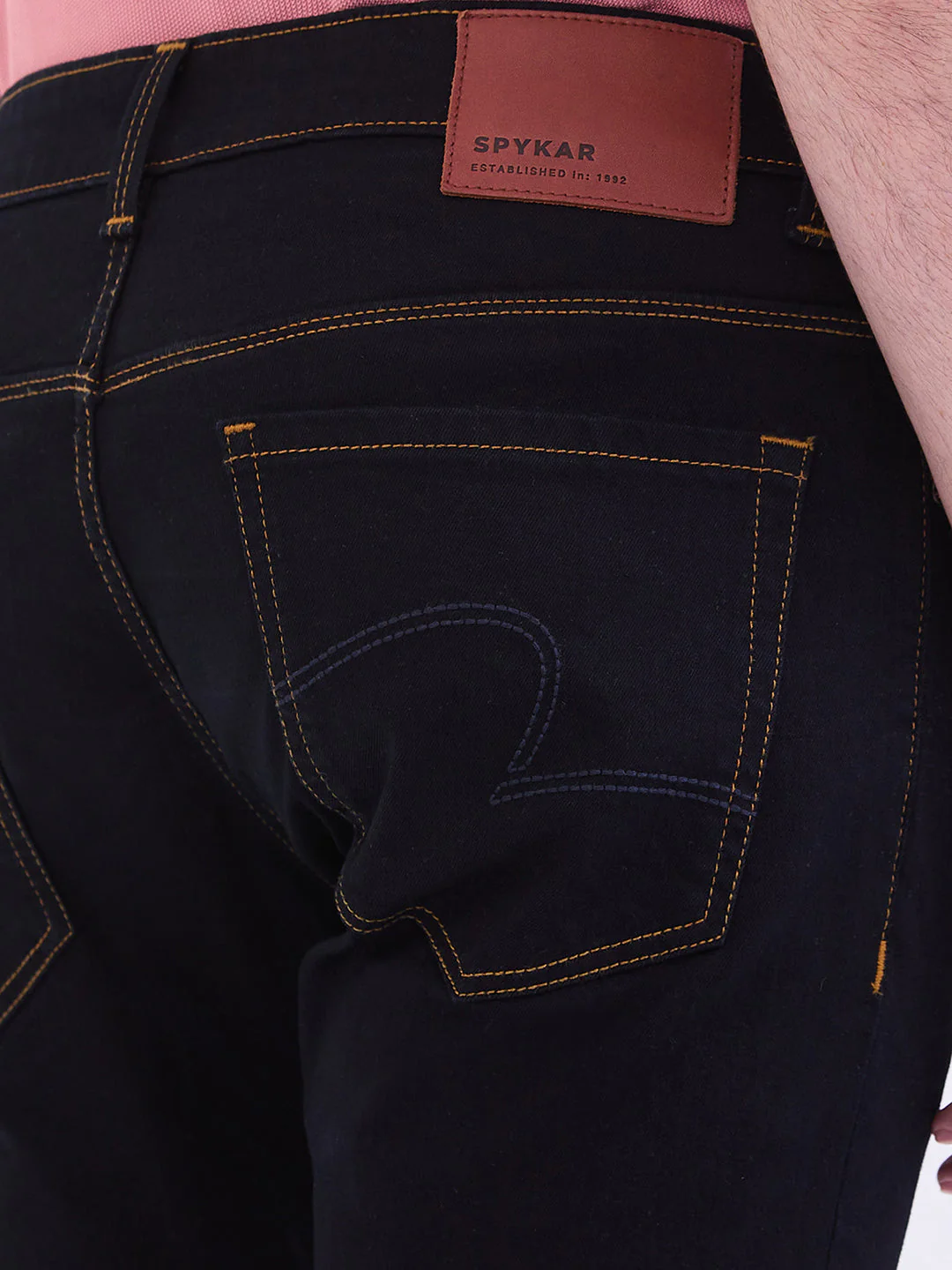 Men Jeans Slim Fit Blue Mid Rise - Image 8