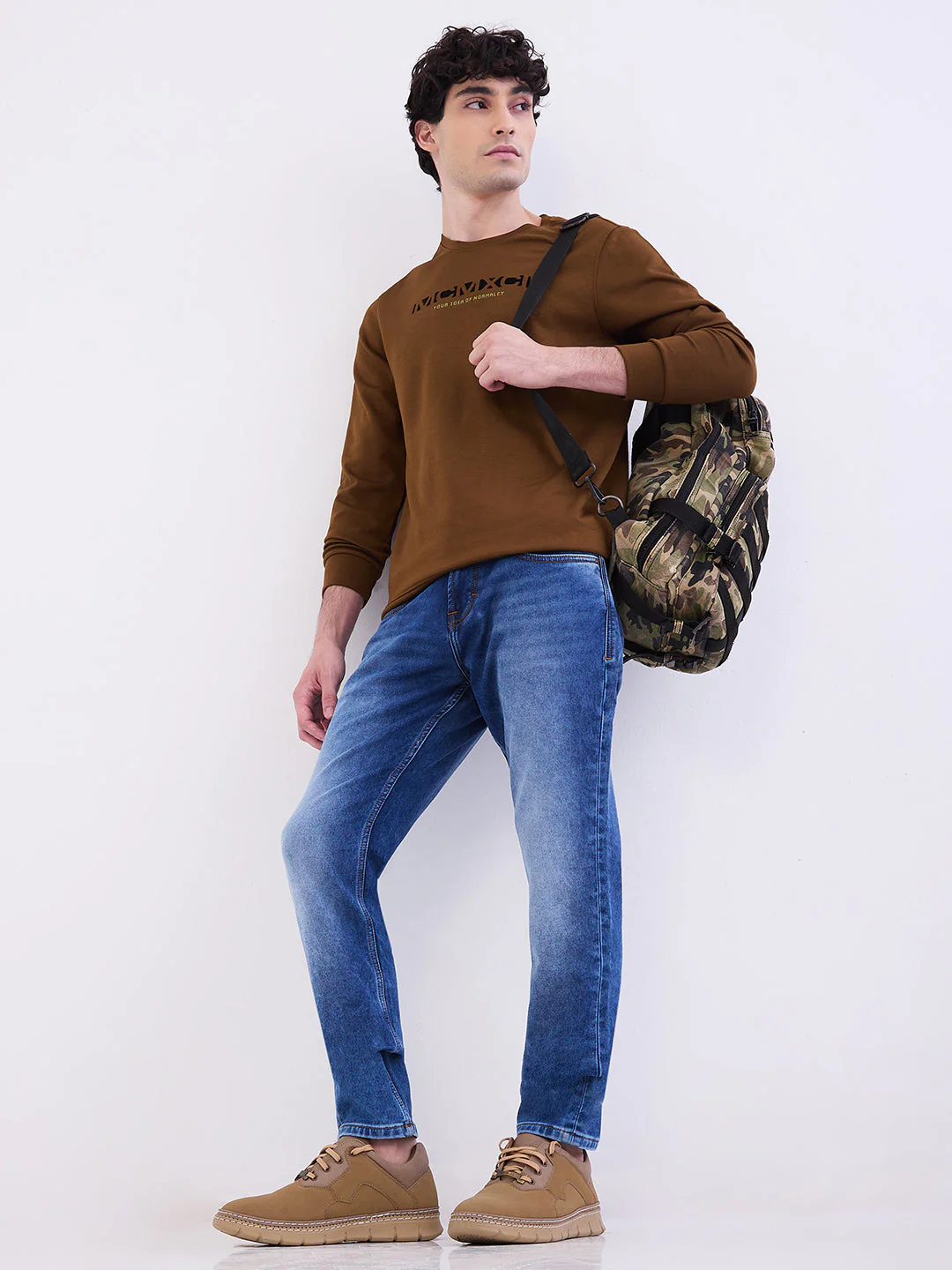 Men Jeans Slim Fit Blue Mid Rise - Image 7