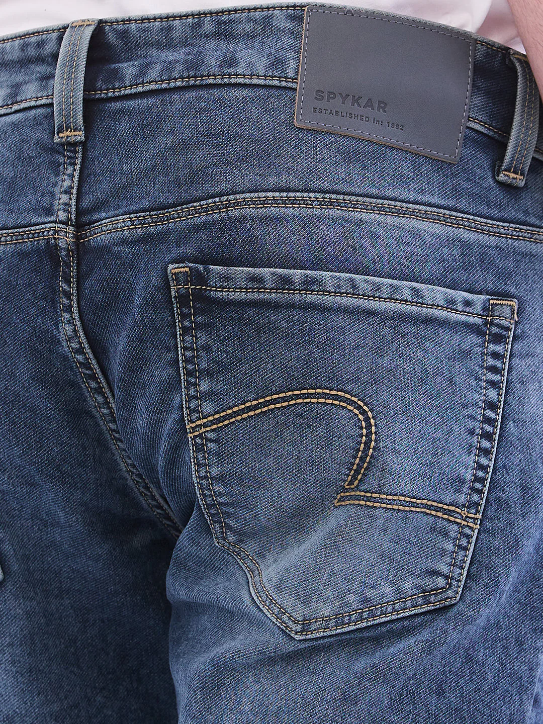 Men Jeans Slim Fit Grey Mid Rise - Image 8