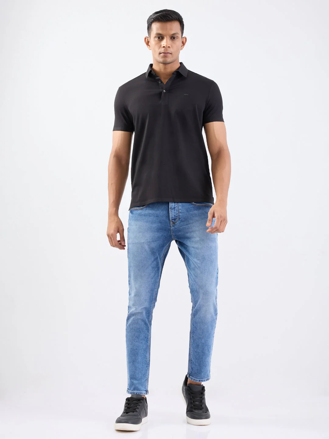 Men Jeans Slim Fit Light Blue Mid Rise - Image 5