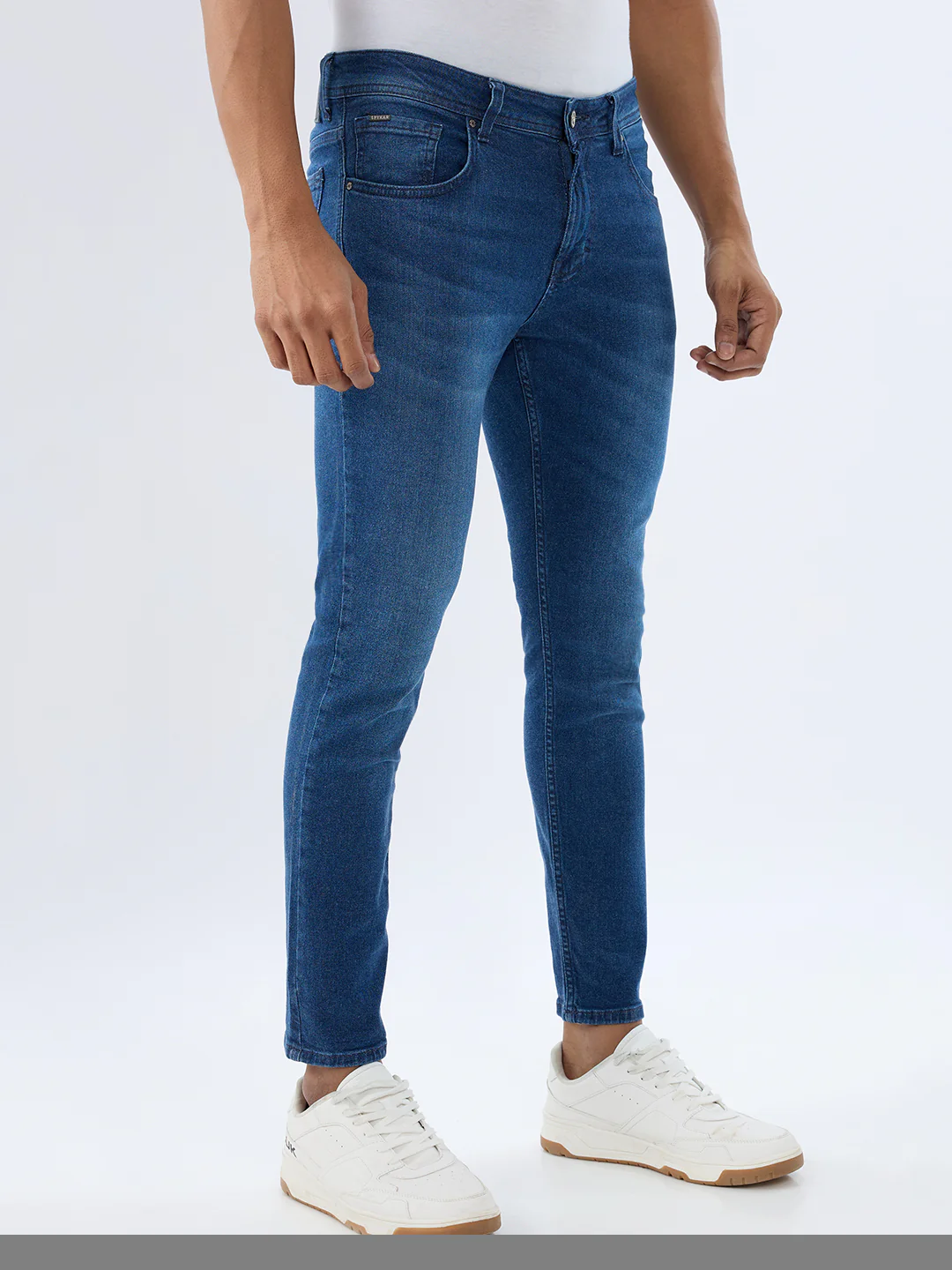 Men Kano Jeans Slim Fit Blue Mid Rise - Image 2