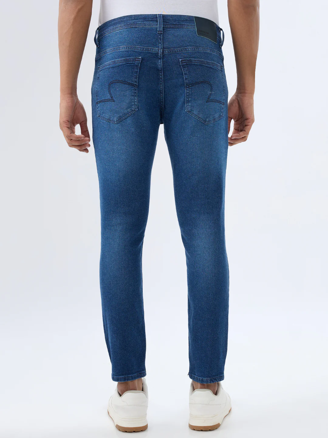 Men Kano Jeans Slim Fit Blue Mid Rise - Image 4