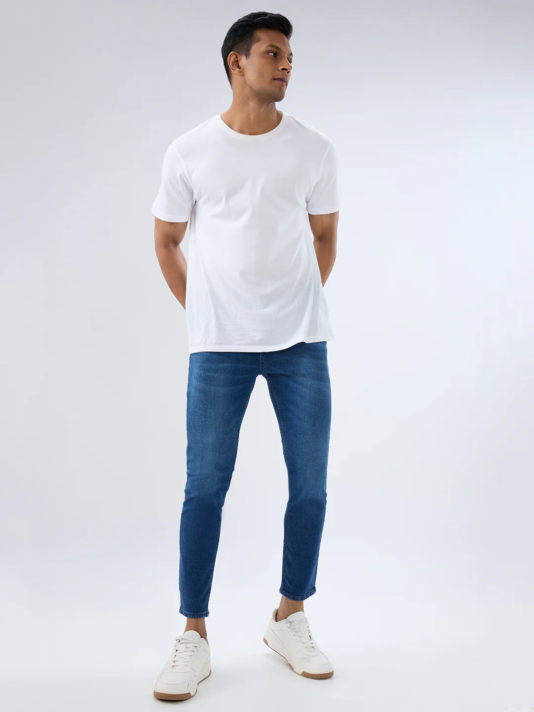 Men Kano Jeans Slim Fit Blue Mid Rise - Image 5