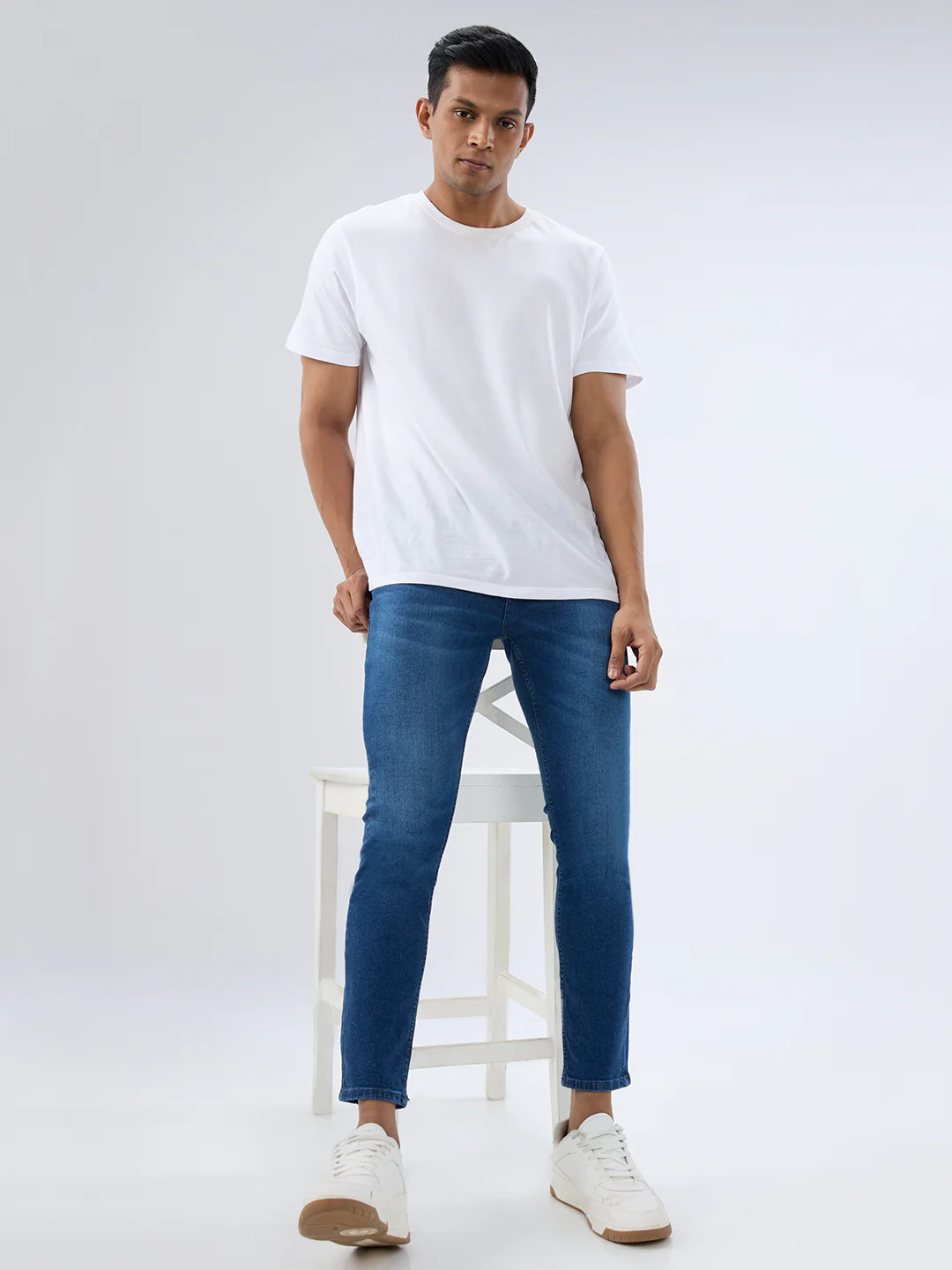 Men Kano Jeans Slim Fit Blue Mid Rise - Image 7