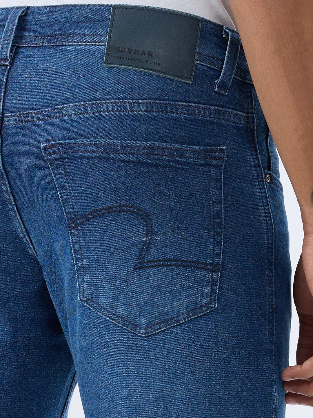 Men Kano Jeans Slim Fit Blue Mid Rise - Image 8