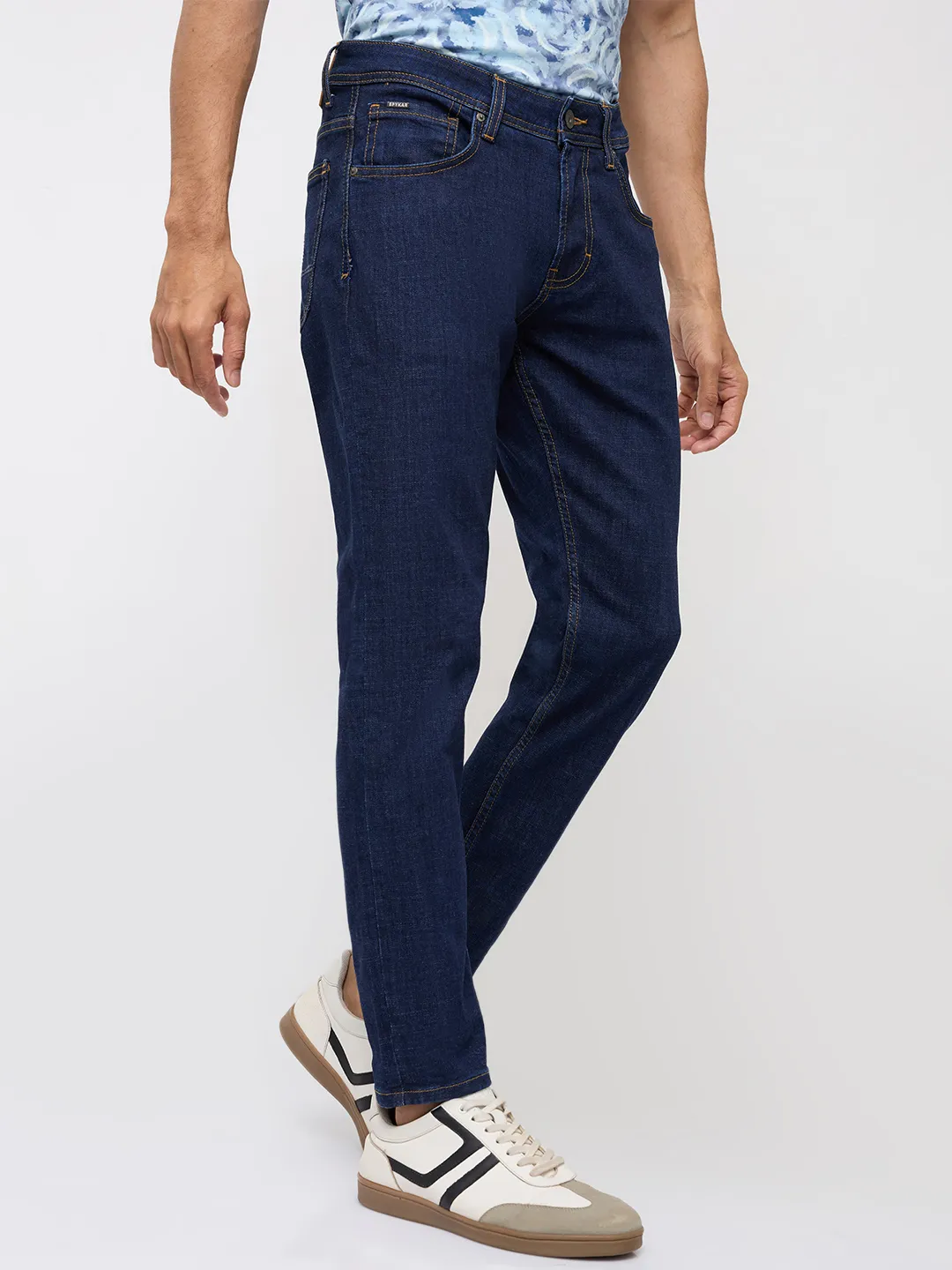 Men Kano Jeans Slim Fit Blue Mid Rise - Image 3