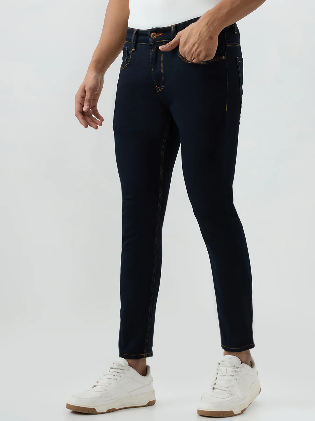 Men Kano Jeans Slim Fit Blue Low Rise - Image 3