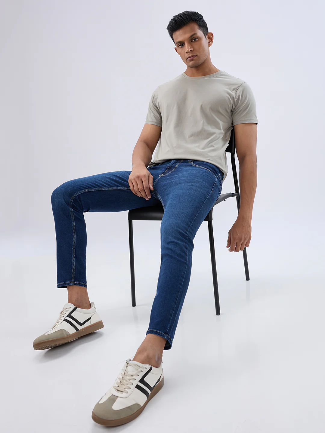 Men Kano Jeans Slim Fit Blue Mid Rise - Image 7