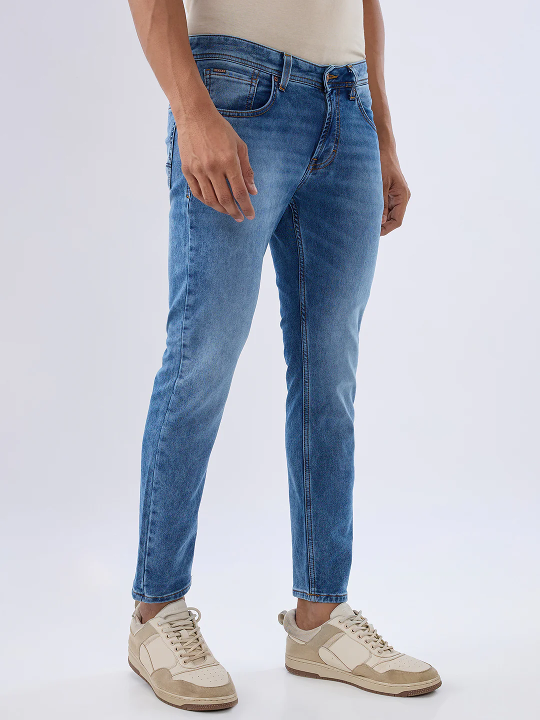 Men Kano Jeans Slim Fit Blue Mid Rise - Image 2