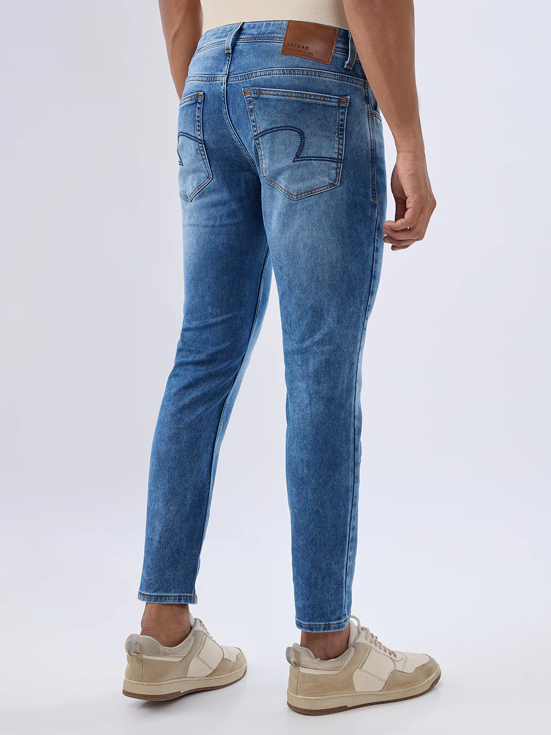 Men Kano Jeans Slim Fit Blue Mid Rise - Image 4