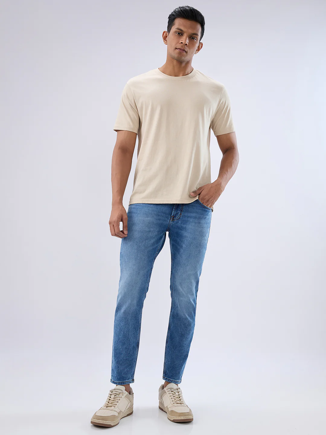 Men Kano Jeans Slim Fit Blue Mid Rise - Image 5