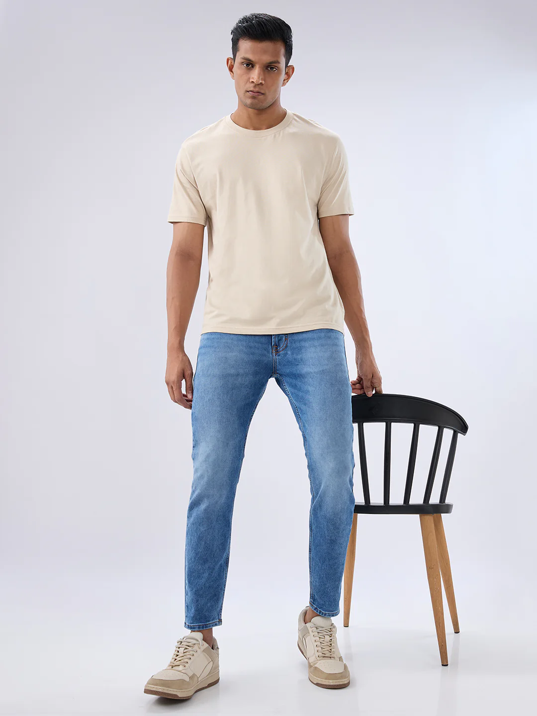 Men Kano Jeans Slim Fit Blue Mid Rise - Image 7