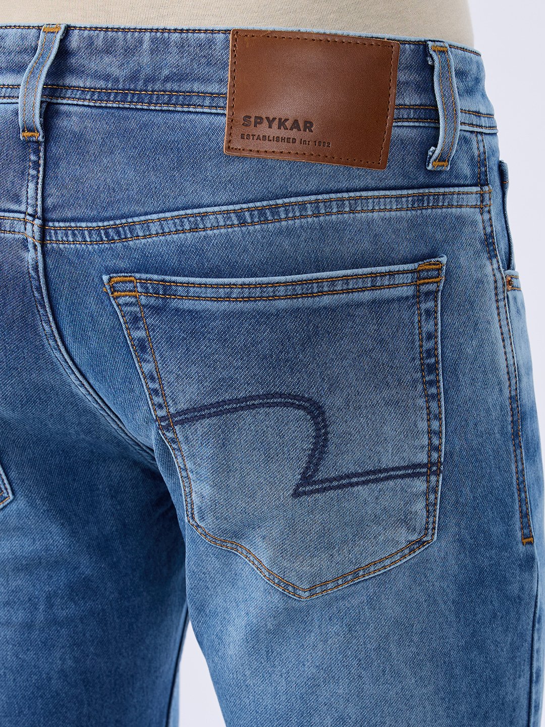 Men Kano Jeans Slim Fit Blue Mid Rise - Image 8