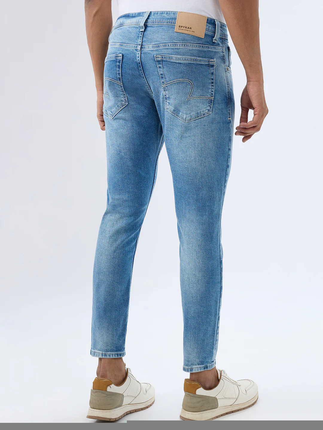Men Kano Jeans Slim Fit Blue Mid Rise - Image 4