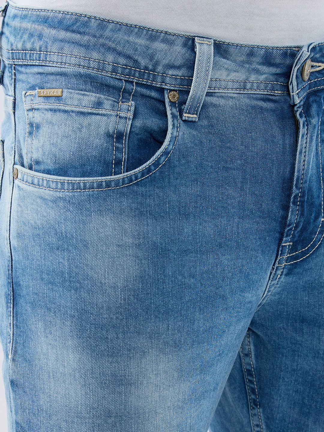 Men Kano Jeans Slim Fit Blue Mid Rise - Image 6
