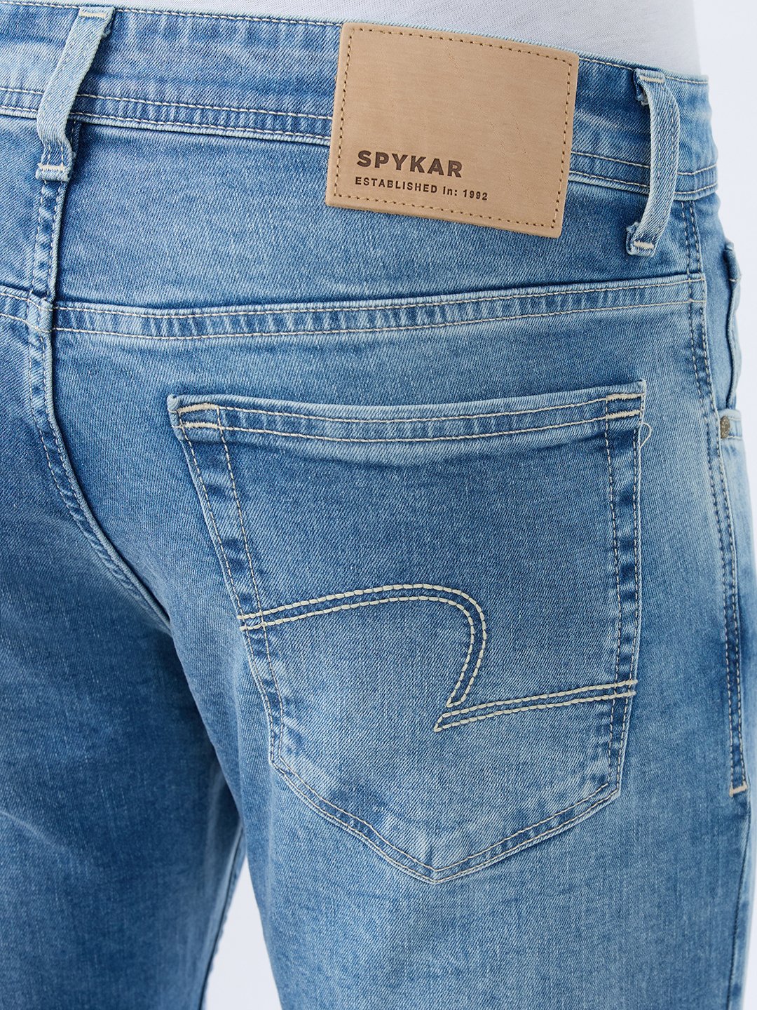 Men Kano Jeans Slim Fit Blue Mid Rise - Image 8
