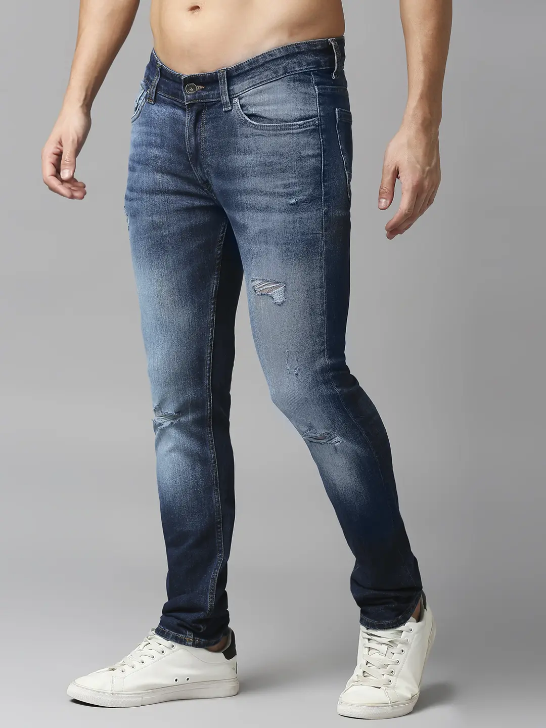 Men Rover Jeans Regular Fit Mid Blue Mid Rise - Image 5