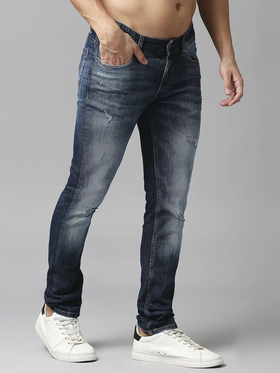 Men Rover Jeans Regular Fit Mid Blue Mid Rise - Image 6
