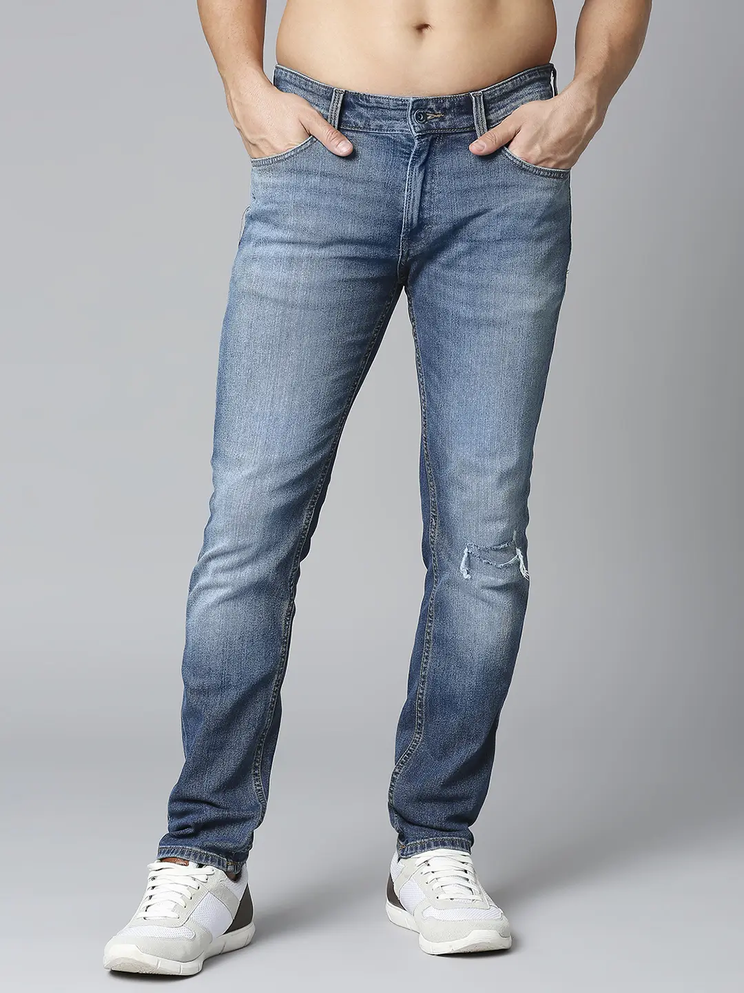 Men Rover Jeans Regular Fit Mid Blue Mid Rise - Image 2