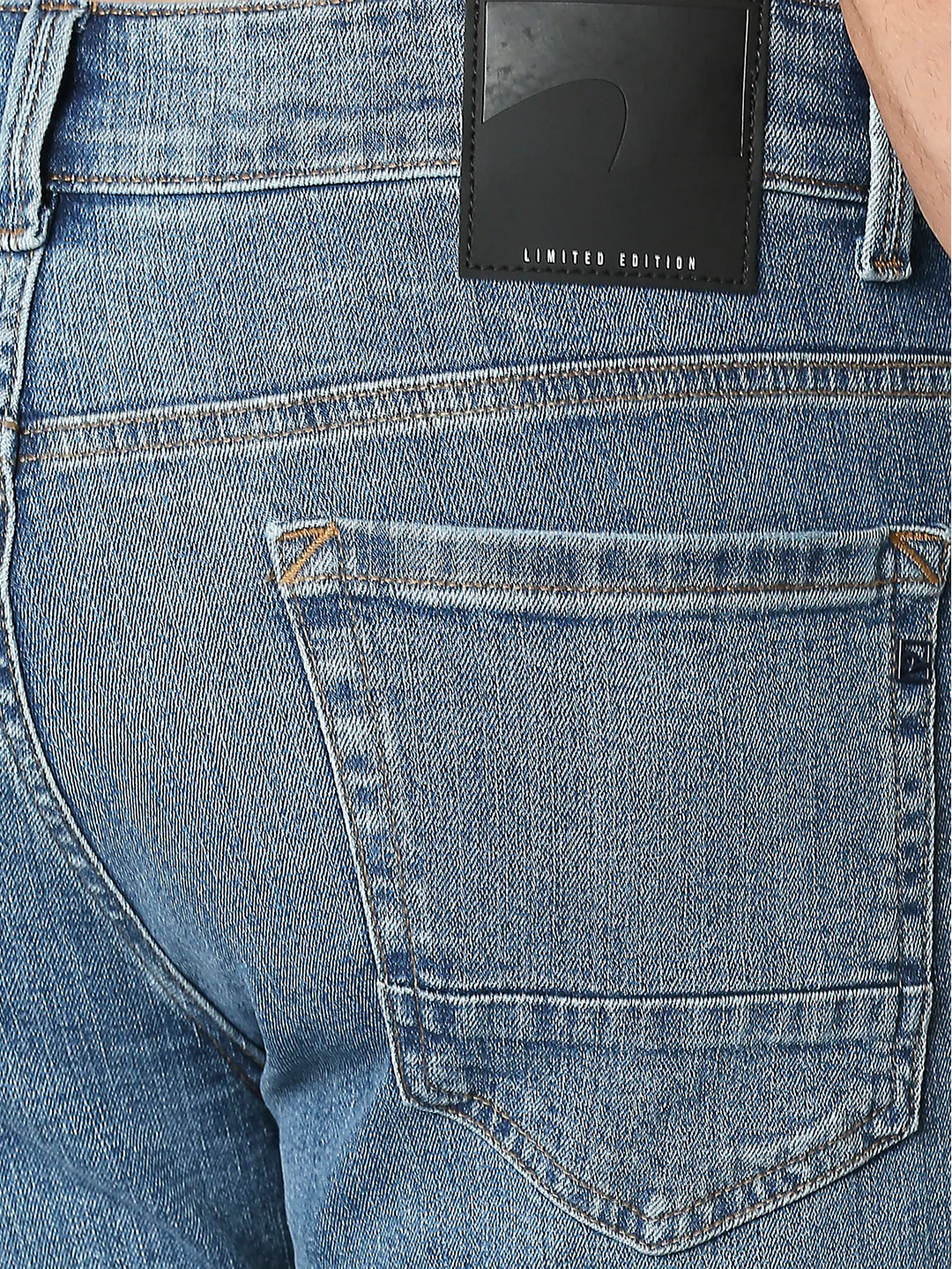Men Rover Jeans Regular Fit Mid Blue Mid Rise - Image 7