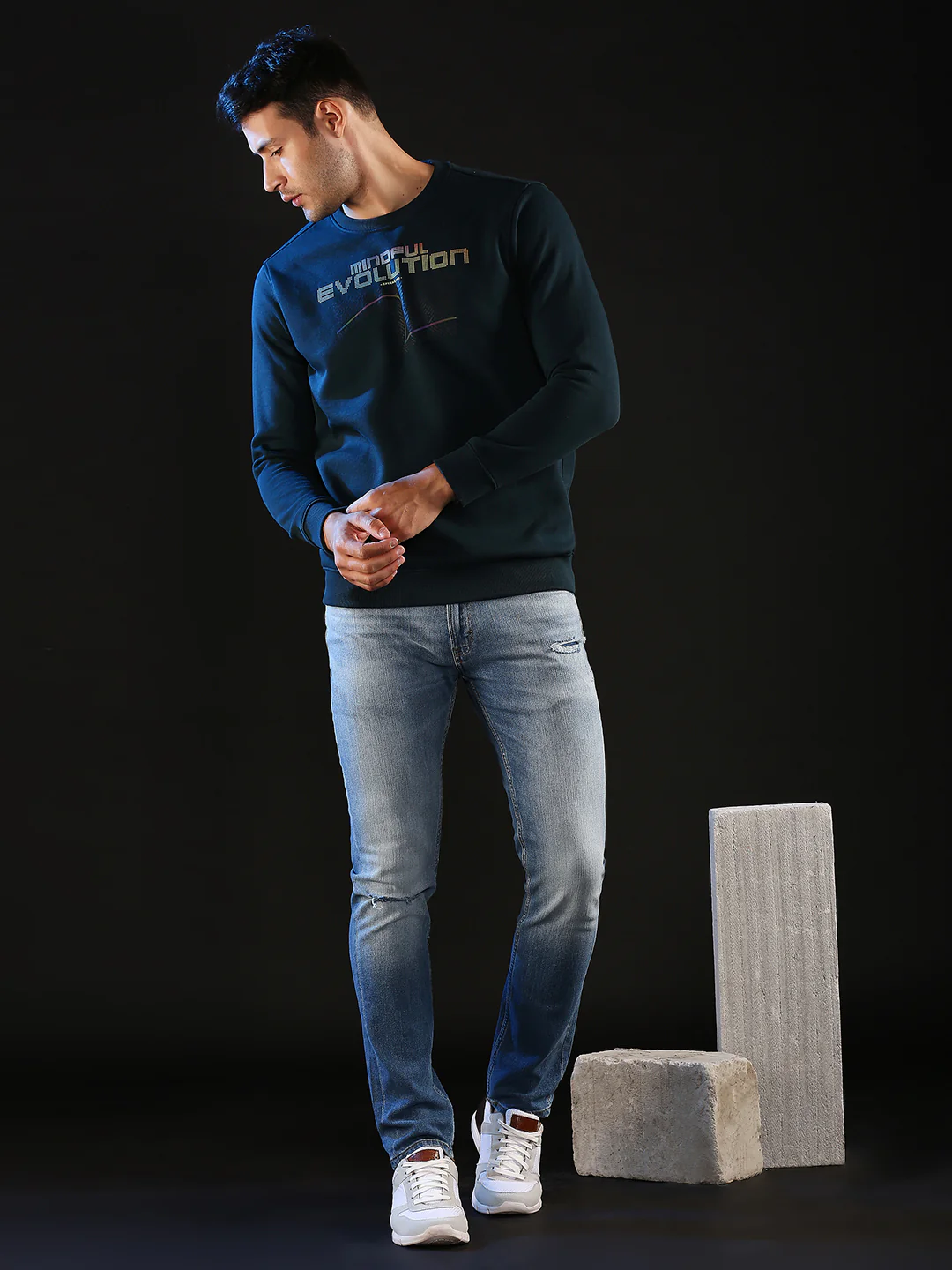 Men Rover Jeans Regular Fit Light Blue Mid Rise - Image 5