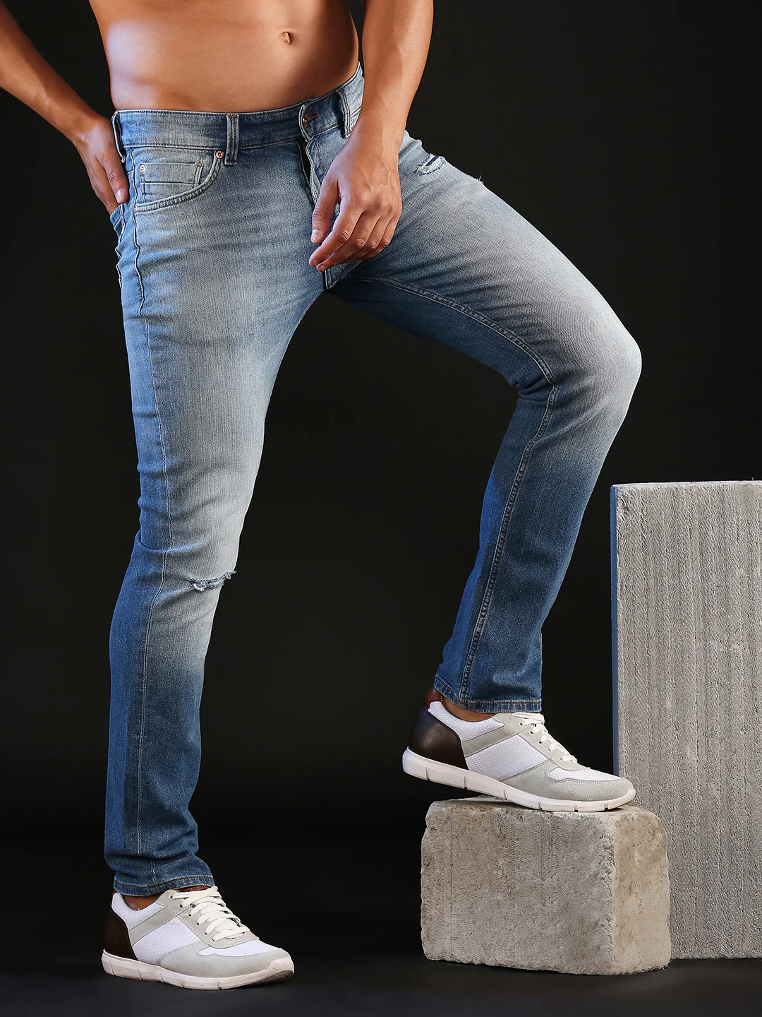 Men Rover Jeans Regular Fit Light Blue Mid Rise - Image 7