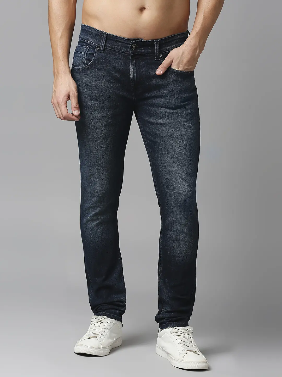 Men Nico Jeans Skinny Fit Dark Blue Low Rise - Image 4