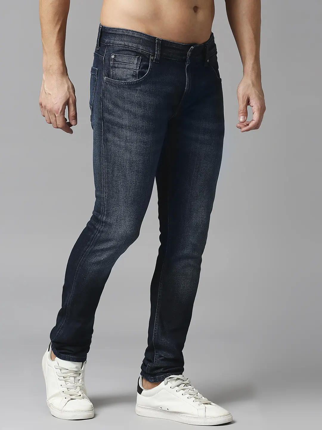 Men Nico Jeans Skinny Fit Dark Blue Low Rise - Image 6