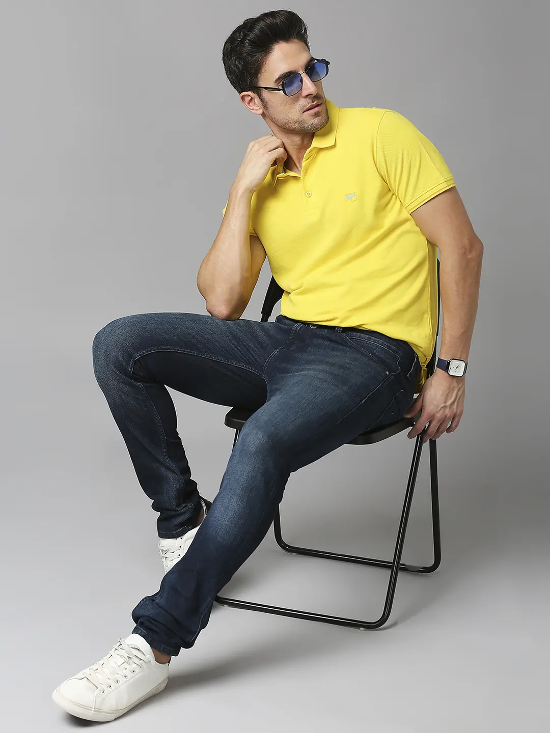 Men Nico Jeans Skinny Fit Dark Blue Low Rise - Image 8