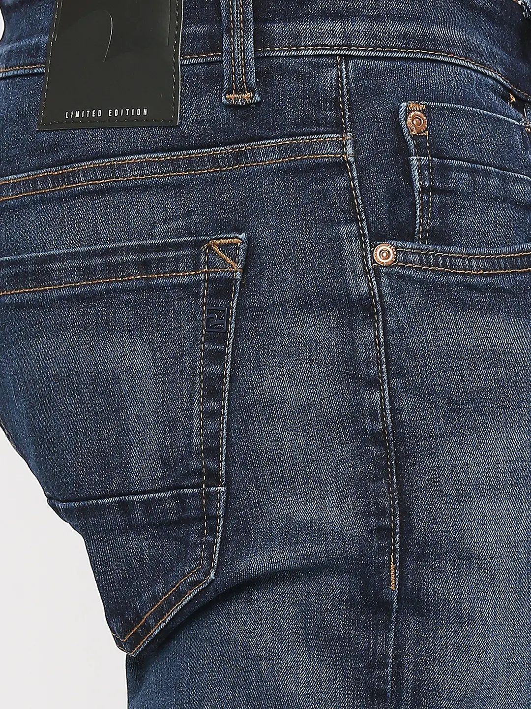 Men Rover Jeans Regular Fit Mid Blue Mid Rise - Image 6