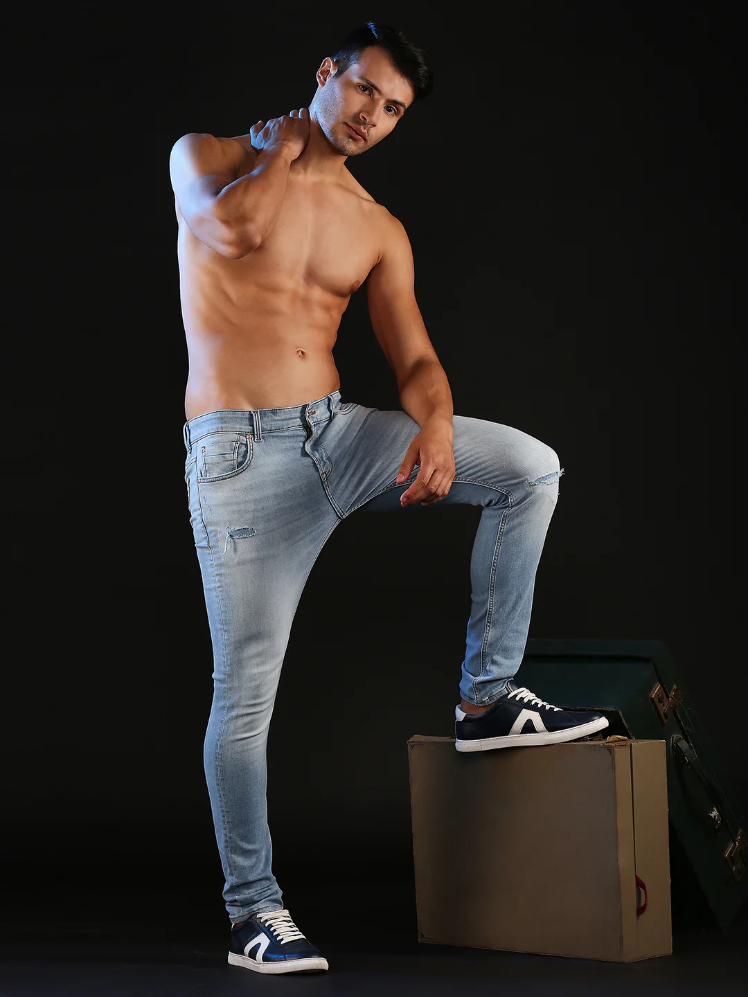 Men Nico Jeans Skinny Fit Light Blue Low Rise - Image 4