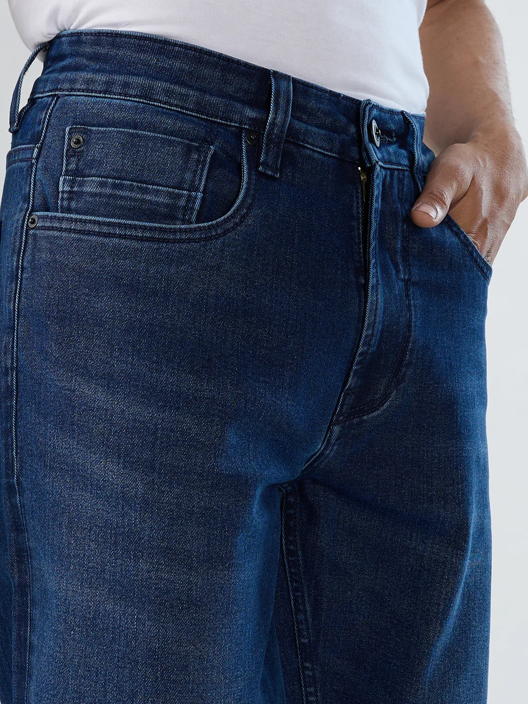Men Chico Jeans Relaxed Fit Dark Blue Mid Rise - Image 4
