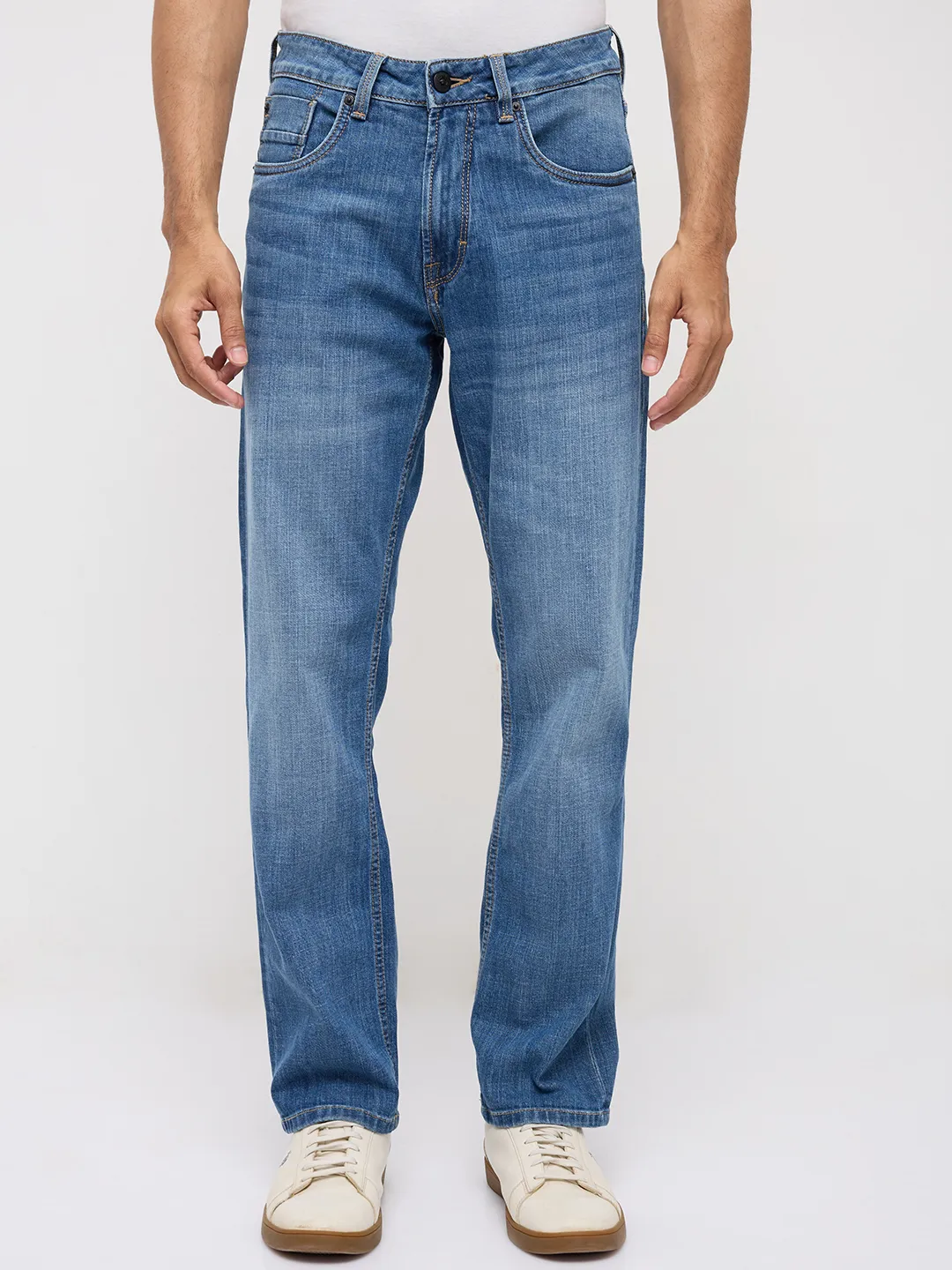 Men Chico Jeans Relaxed Fit Mid Blue Mid Rise - Image 2